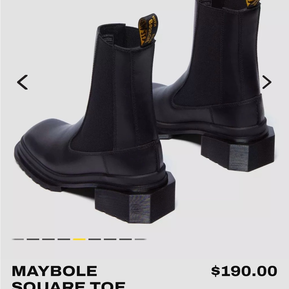 Martens Black Square Toe Boots